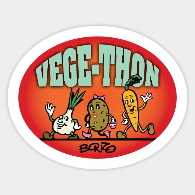 Vege-Thon-1 Sticker by BonzoTee